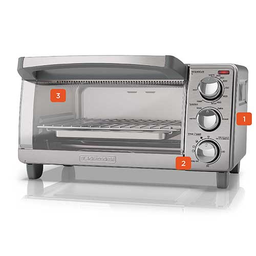 TO1760SS 4 Slice Toaster Oven Stainless Steel with Natural